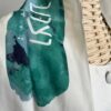 Sage - Handmade Women's Painted Silk Tallit - Image 5