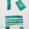 Sage - Handmade Women's Painted Silk Tallit - Image 2
