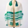 Sage - Handmade Women's Painted Silk Tallit