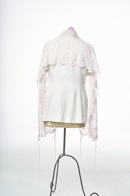Remi - Handmade Women's Lace Tallit with Sequins - Image 3