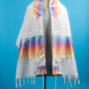 Nina - Handmade Women's Cotton Blend Rainbow Hombre Tallit