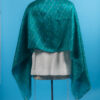 Stella - Handmade Women's Teal and Purple Silk Tallit - Image 3