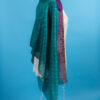 Stella - Handmade Women's Teal and Purple Silk Tallit - Image 4