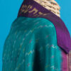 Stella - Handmade Women's Teal and Purple Silk Tallit - Image 5
