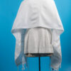 Hayden - Unisex Traditional Acrylic Tallit in White & Gold - Image 2