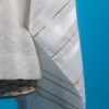 Hayden - Unisex Traditional Acrylic Tallit in White & Gold - Image 3