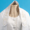 Hayden - Unisex Traditional Acrylic Tallit in White & Gold - Image 6