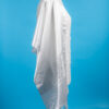 Greer - Woman's Silky Tallit with Silver Paisley - Image 5