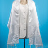 Greer - Woman's Silky Tallit with Silver Paisley