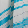 Devin - Unisex Turquoise and Ivory Wool Tallit - Image 5