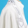 Ezrah - Men's Traditional Black and Silver Wool Tallit - Image 5
