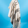 Echo - Handmade Men's Woven Cotton Tallit - Large Size - Image 4