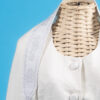Ellis - Unisex White and Silver Acrylic Tallit - Image 2