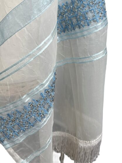 Lou - Handmade Woman's Sheer Organza Tallit - Image 3