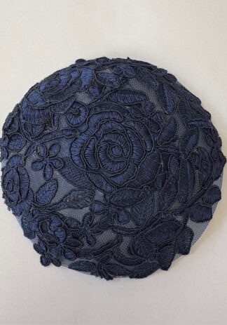 New Navy Embroidery - Handmade Women's Kippah