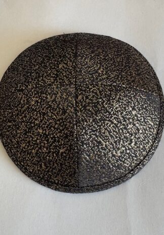 Black with Gold - Unisex Fabric Kippah